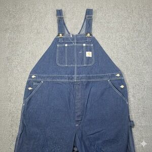 Vintage Carhartt Denim Overalls 46x32 Made in USA 1988 Union Made Workwear 88FBH